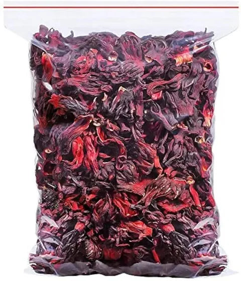 Organic Dried Hibiscus Flowers (100% Raw Whole Calyces) – Perfect for Hibiscus Tea, Agua de Jamaica, Sorrel, & Culinary Use. 2kg(4.41lbs)